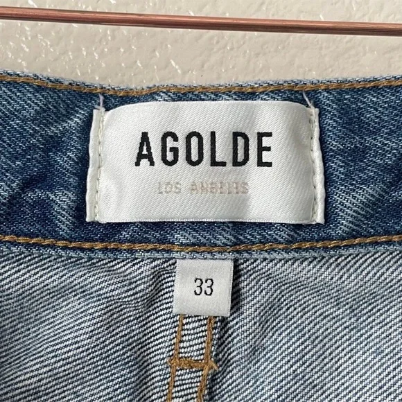 Agolde Parker Long Jean Shorts - Picture 8 of 9